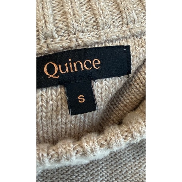 Quince 100% Organic Cotton Cropped Cardigan Small Cement Marl Airy Layer Cozy - Picture 6 of 12